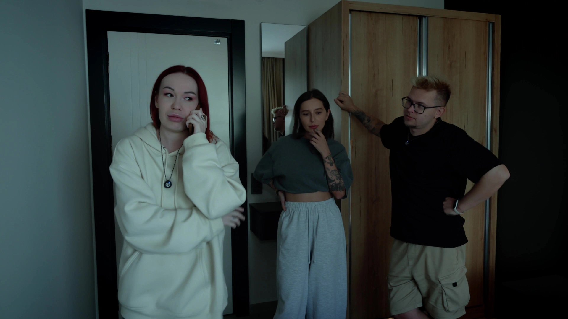 Shared Hotel Bed with Step Mom While I Fuck Her Step Sis Masturbates Next to Us